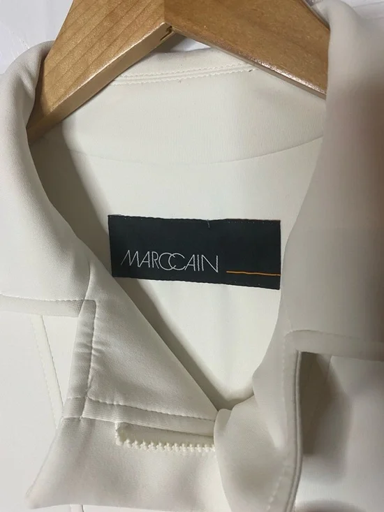 Marc Cain Ivory Swing Trench Coat #5 - Picture 2 of 13